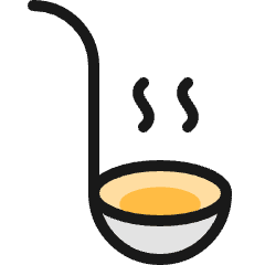 Kitchenware Ladle Hot Icon from Ultimate Colors Set