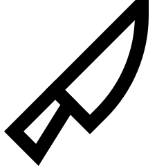 Knife 2 Icon from Sharp Line Set