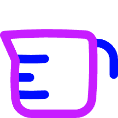 Measuring Cup Icon from Flex Neon Set