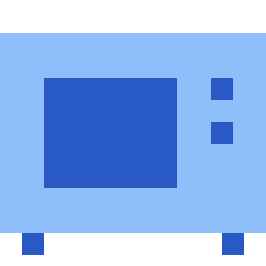 Microwave Icon from Sharp Flat Set