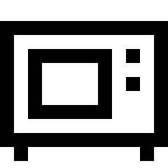 Microwave Icon from Sharp Line Set