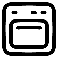 Oven Icon from Plump Line Set