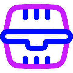 Plastic Food Container Icon from Flex Neon Set