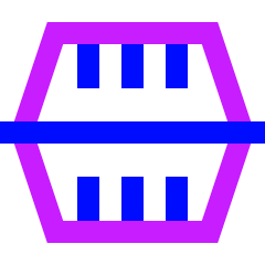 Plastic Food Container Icon from Sharp Neon Set