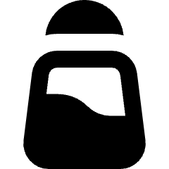 Salt Bottle Icon from Micro Solid Set