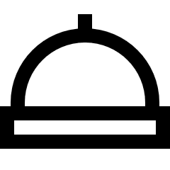 Serving Dome Icon from Sharp Line Set