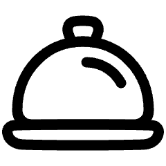 Serving Dome Icon from Plump Line Set