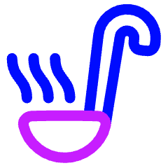 Soup Spoon Icon from Plump Neon Set