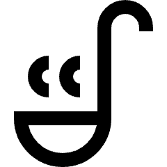 Soup Spoon Icon from Sharp Line Set