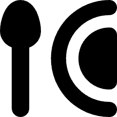 Spoon Plate Icon from Micro Solid Set