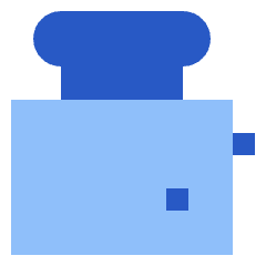 Toaster Icon from Sharp Flat Set