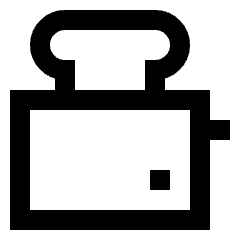 Toaster Icon from Sharp Line Set