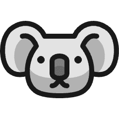 Koala Head Icon from Ultimate Colors Set
