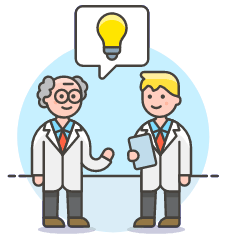 Scientist Brainstorm 1 Illustration from UX Colors Set