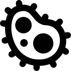 Bacteria Virus Cells Biology Icon from Core Remix Set