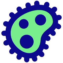 Bacteria Virus Cells Biology Icon from Plump Pop Set
