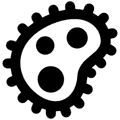 Bacteria Virus Cells Biology Icon from Plump Remix Set