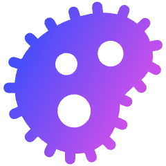 Bacteria Virus Cells Biology Icon from Plump Gradient Set