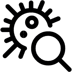 Laboratory Cell Searching Icon from Ultimate Regular Set