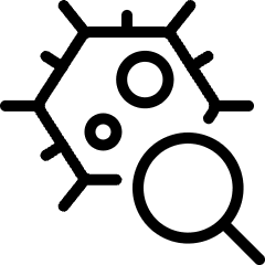 Laboratory Cell Searching Icon from Ultimate Light Set