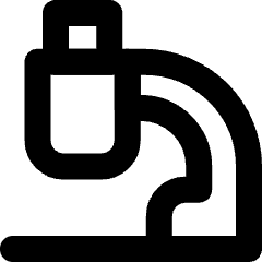 Microscope Observation Sciene Icon from Micro Line Set