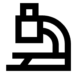 Microscope Observation Sciene Icon from Sharp Line Set