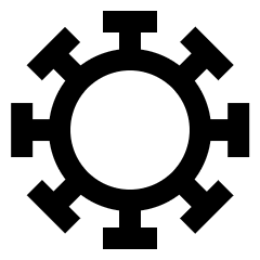 Virus Icon from Sharp Line Set