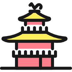 Landmark Chinese Pagoda 1 Icon from Ultimate Colors Set