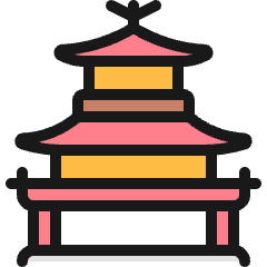 Landmark Chinese Pagoda 2 Icon from Ultimate Colors Set
