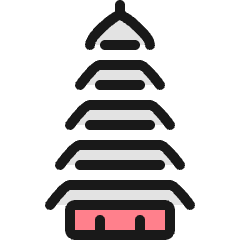 Landmark Chinese Pagoda Icon from Ultimate Colors Set