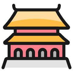 Landmark Forbidden City Icon from Ultimate Colors Set
