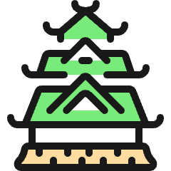 Landmark Japan Castle 1 Icon from Ultimate Colors Set