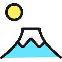 Landmark Volcano Icon from Ultimate Colors Set