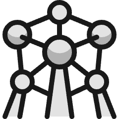 Landmark Atomium Icon from Ultimate Colors Set