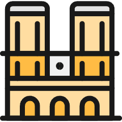 Landmark Notre Dame Icon from Ultimate Colors Set