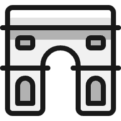 Landmark Triumph Gate Icon from Ultimate Colors Set