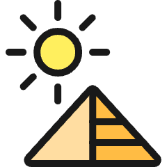 Landmark Pyramid Icon from Ultimate Colors Set