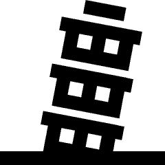 Landmark Leaning Tower Of Pisa Icon from Nova Solid Set