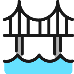 Landmark Brooklyn Bridge Icon from Ultimate Colors Set