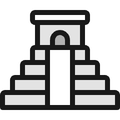 Landmark Mesoamerican Pyramid Icon from Ultimate Colors Set