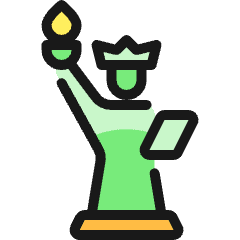 Landmark Statue Of Liberty Icon from Ultimate Colors Set