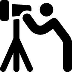 Landmarks Telescope Person Icon from Ultimate Bold Set