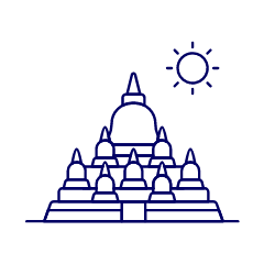 Borobudur Illustration from UX Line Set