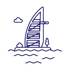 Burj Al Arab Illustration from UX Line Set