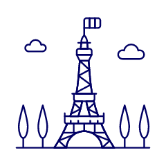 Eiffel Tower Illustration from UX Line Set