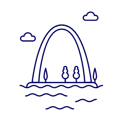 Gateway Arch Illustration from UX Line Set
