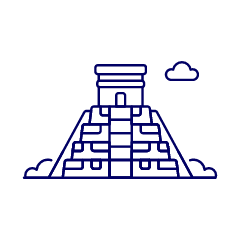 Mesoamerican Pyramid Illustration from UX Line Set