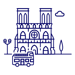 Notre Dame Illustration from UX Line Set