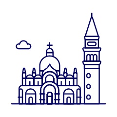 Saint MARK Basilica Illustration from UX Line Set
