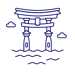 Shrine Of Itsukushima Illustration from UX Line Set
